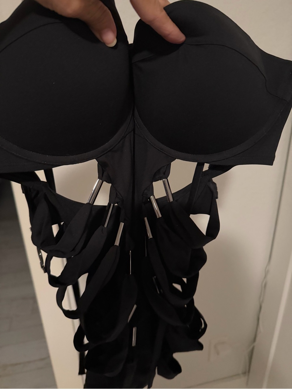 Victoria's Secret Black Strappy One-Piece Swimsuit